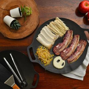 그리들 국산 캠핑 초경량 인덕션(IH)겸용 34cm_코팅 그릴 불판 그리들팬(+전용 가방)