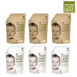 [네이처러브메레](한정수량)세제 리필형1300ml 3팩+유연제 리필1300ml 3팩(향선택)
