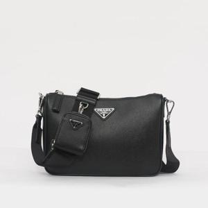 프라다 삼각로고 미니파우치 사피아노 레더 남성 크로스백 2VH113 9Z2 F0002