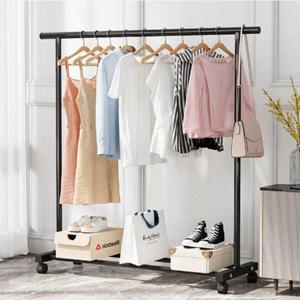 철재 이동식 바퀴 스탠드 옷걸이 행거 (150X140)