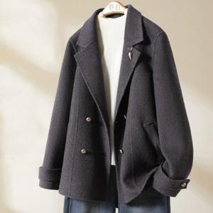 ★홈앤특가★[블랙퀸] 기아던 클랙식 더블 하프코트 blk004182