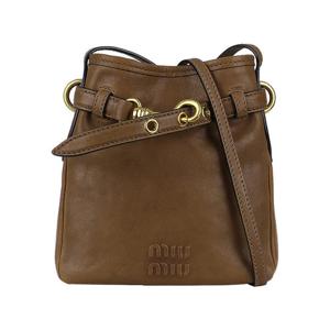 [미우미우] 25FW 로고 레더 파우치 크로스백 (5NR461 AEFX F0316)