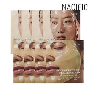 네시픽 콜라겐 겔 마스크 그린티 시카 x4매+라이스 펩타 x4매