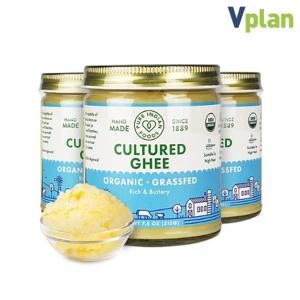 브이플랜 유기농 목초 발효 기버터 무염 212gX3개 스테이크 베이킹재료 ghee