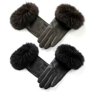 가죽 장갑 - 로라 토끼털 가죽 장갑 01165