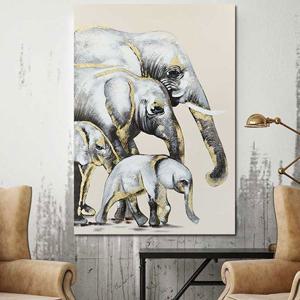 [트리빌리지] 복 들어오는 코끼리 유화 그림