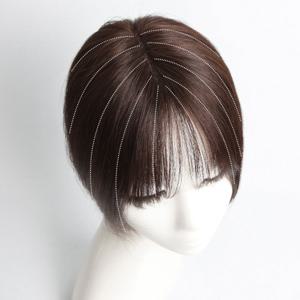 W2071 긴머리 인모100% 3D 입체커버 플러스 가르마형 정수리 부분가발 앞머리가발