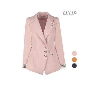 [비비드시크릿가너]VIVID 여성 모던 소매배색 봄가을 정장 자켓