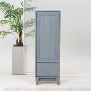 까유 원목 1200 높은 틈새 수납장 그레이