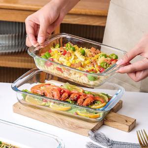 오븐 전자레인지 내열용기 유리 그릇 파스타 직사각 유리용기 오븐 1L R178