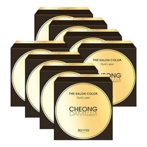 청담스타일 포레스트 더 살롱 컬러 골드라벨 염색약 초코브라운X8개/새치