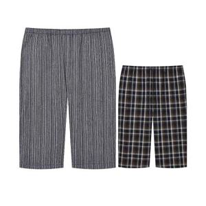 [트라이]남자잠옷바지 파자마바지 면파자마 7부 체크 패턴 봄 가을 홈웨어하의