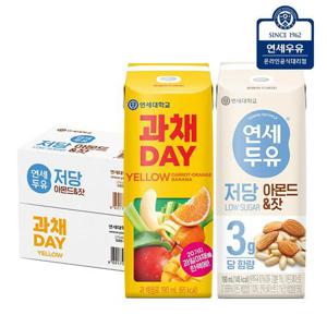 연세 저당 두유 아몬드잣 24팩 + 과채데이 음료 옐로우 24팩 (총48팩)