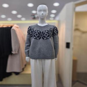 [플라스틱아일랜드]라운드넥 패턴 니트 PR7XD0GB_DJ