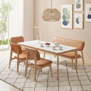 트리플 엠유 세라믹 6인용 낮은 식탁세트 (의자3+벤치1)