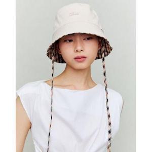 갤러리아_DCHE6E412IV 닥스 [26SS] 아이보리 리버시블 면 버킷햇