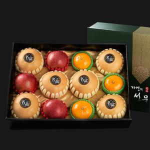 설 선물세트 사과3 배6 천혜향3 / 5.5kg 보자기동봉