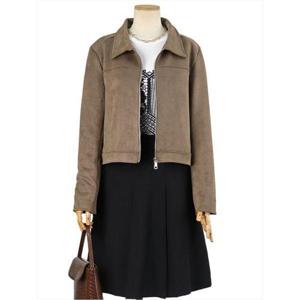 [쉬즈나인]카라집업 스웨이드 자켓