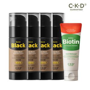 CKD 아미노비오틴 퀵블랙 엑스퍼트 150g 4개+올파워풀 샴푸 80ml