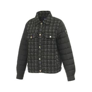 [디즈니골프]여성 배색 트위드 덕 다운 패딩 점퍼 DM3LJP004