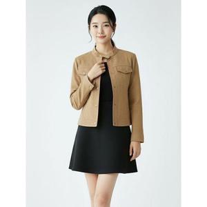 [샵앤]여성 반목 캐주얼 긴팔 바이크 스웨이드 자켓 MSE-WJP-20823-베이지