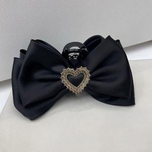 여성 헤어핀 빅사이즈 뒷모습예쁜 하트 큐빅 집게핀 WF6157D