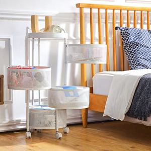 이동식 트롤리 수납장 5단 바퀴달린 철제 선반 세탁실 주방 회전 거실 트레이