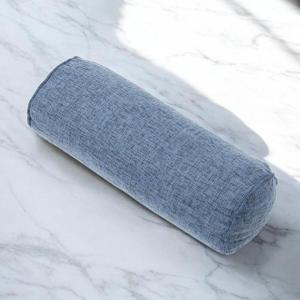 원통베개 게더릭 면마 원통 쿠션 15x40cm 블루