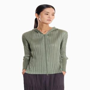 [플리츠미][최초가 218000원] 폴딩 슬리브 플리츠 후드 집업 자켓_EPJKF225009