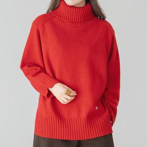 엄마옷 마담4060 모던베이직 볼륨터틀하이넥롱니트-QKN2511012-