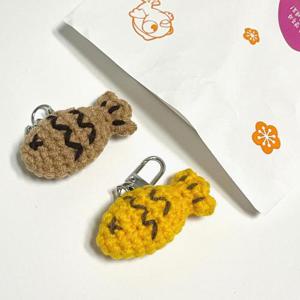 [커버풀]붕어빵 키링 뜨개 핸드메이드 열쇠고리 귀여운 인형 가방 키홀더 손뜨개 백참