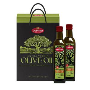 코피니 이탈리아 냉압착 엑스트라버진 올리브유 500ml 2개입 선물세트