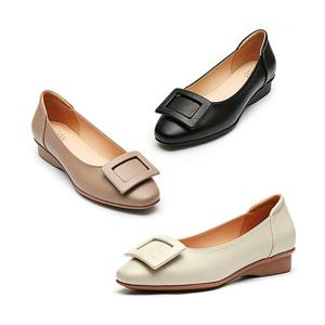 [정상가 129,000원] 엘칸토 여성 스퀘어 장식 컴포트화 2cm LCWC58M126