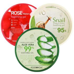 푸드어홀릭 알로에/스네일/로즈워터 수딩젤 300ml 택1 /수딩겔 수분크림