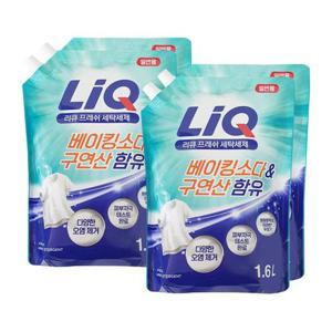 [유한락스]애경 리큐 프레쉬 액체세제 일반용 1.6L+1.6L x2