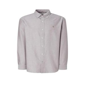 헤지스 남성 [아이코닉] 브라운 옥스포드 셔츠  (HZSH5F201W2)