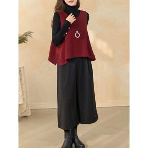 [디얼마미]노베아 니트조끼 /마담 미시 중년 여성 빅사이즈 40대 50대