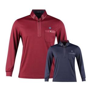 [보스케]MARIO 남성 봄 가을 골프웨어 골프 반집업 카라티 긴팔 티셔츠 L111023