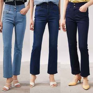 [H2. 모데나] ★런칭가79900원★  썸머 라이크라 세미 플레어핏 데님팬츠 3종 택1