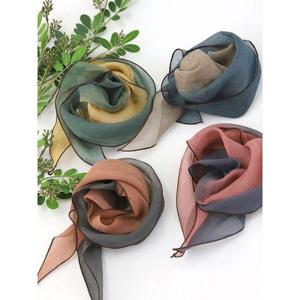 [디얼마미]배색 그라데이션 스카프 마담 중년여성 봄 여름 롱 쁘띠