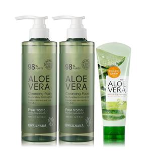 알로에 대용량 클렌징폼 500ml 2개+클렌징폼 150ml
