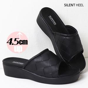 [사일런트힐] 여성 큰사각 4.5cm 통굽 슬리퍼 이중 쿠션 발편한 여자 회사 실내화 KS032