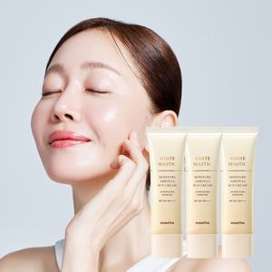 [본사공식] NEW 매스티나 화이트매스틱 모이스처 앰플 선크림 40ml 3개