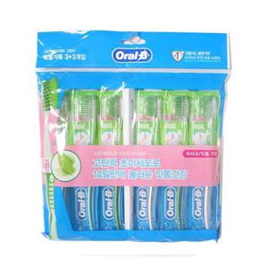 오랄비 고탄력 초미세모칫솔 3+3P