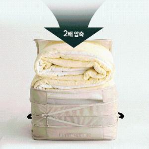 [50% 압축]에어다운 이불 정리함 압축파우치 XXL(117L) 2+1