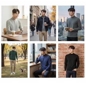 [얼리시즌 메가세일] 봄 남성 하프넥 티셔츠 11종택1 (홈쇼핑 판매)