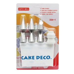 케이크 케？ 데코 모양깍지 짤주머니 6종 소 (W9D79EB)