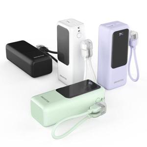 [ VIP 특가 I 스마텍 ] 가벼운 팬시 고속충전 보조배터리 10000 I 스트랩 케이블 포함 기내반입