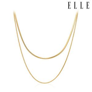 [엘르주얼리] 헤링본 레이어드 목걸이 ELBRNN192