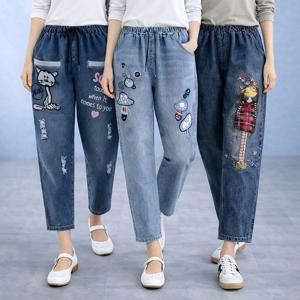 러버 자수 배기 데님팬츠 3종 택1